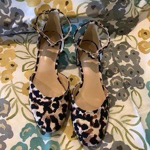 Cabi cloth outer lined animal print block heel shoe